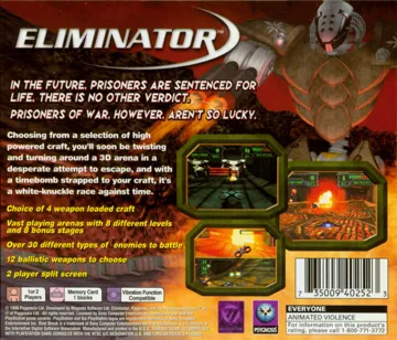 Eliminator (US) box cover back